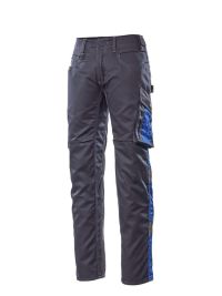 Unisex Arbeitshose Unique schwarzblau-kornblau